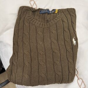 Polo by Ralph Lauren green Cable Knit Sweater